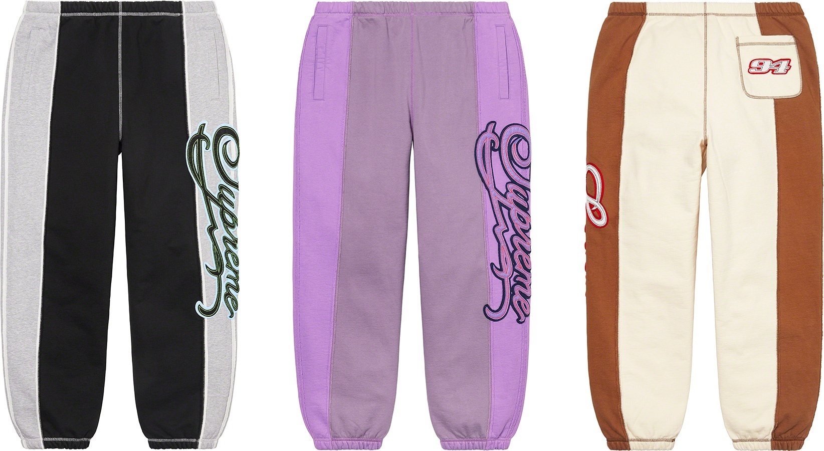 Paneled Script Sweatpant